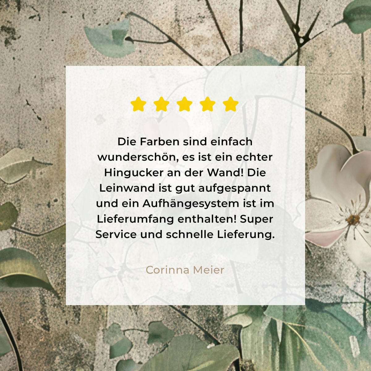 LEINWANDBILD - Blumen - Blätter - Abstrakt - Modern - 60x80 - Gemälde - Grau, Textil (60/80cm) - MuchoWow