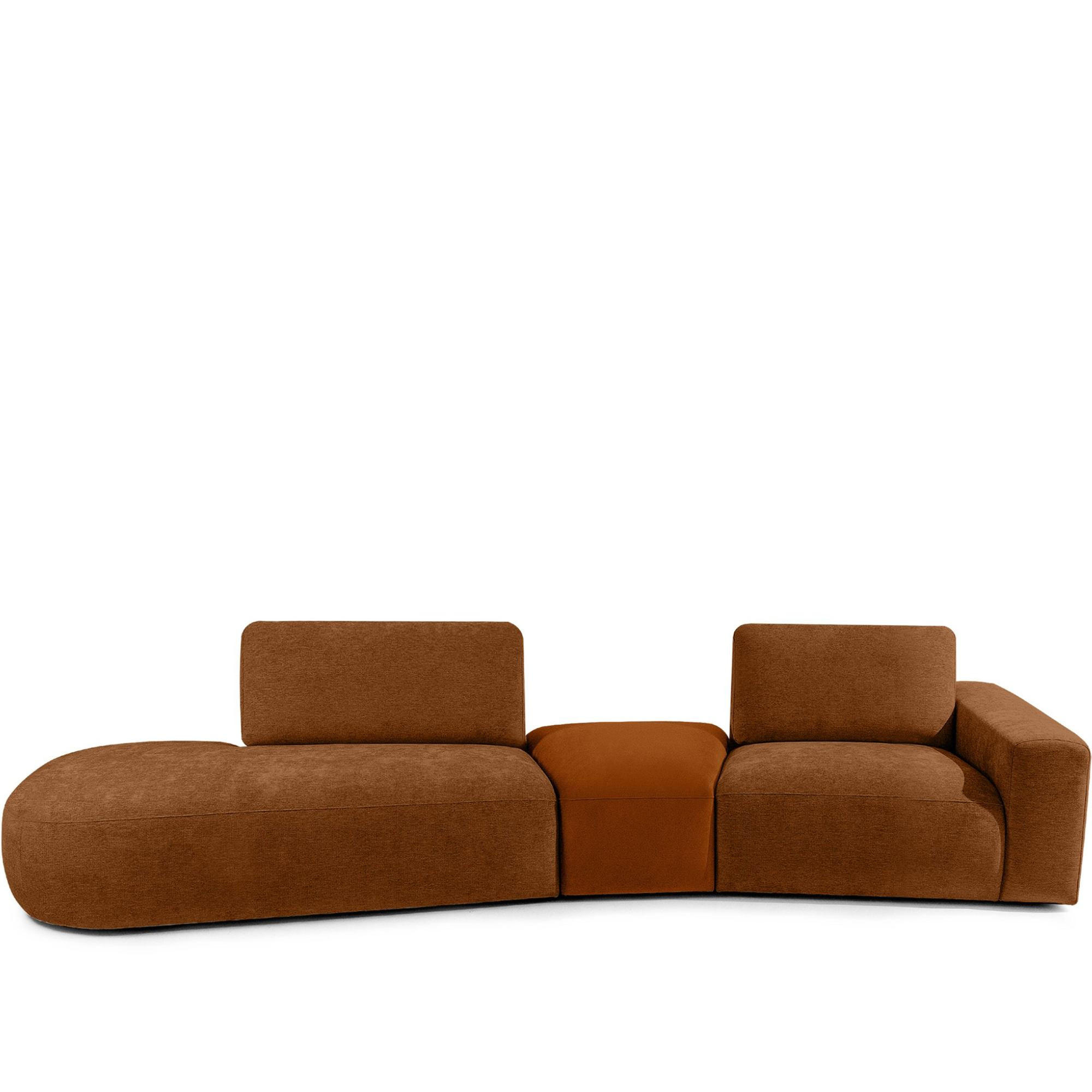 4-SITZER ECKSOFA ZUCCO Chenille links, Kupfer - Kupferfarben, Textil (350/84/105cm) - KONSIMO®