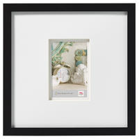 BILDERRAHMEN Stockholm 3D Holzrahmen 30x30 cm, SCHWARZ mit Doppelpassepartout - Schwarz, Holzwerkstoff (33/33/3cm) - walther design