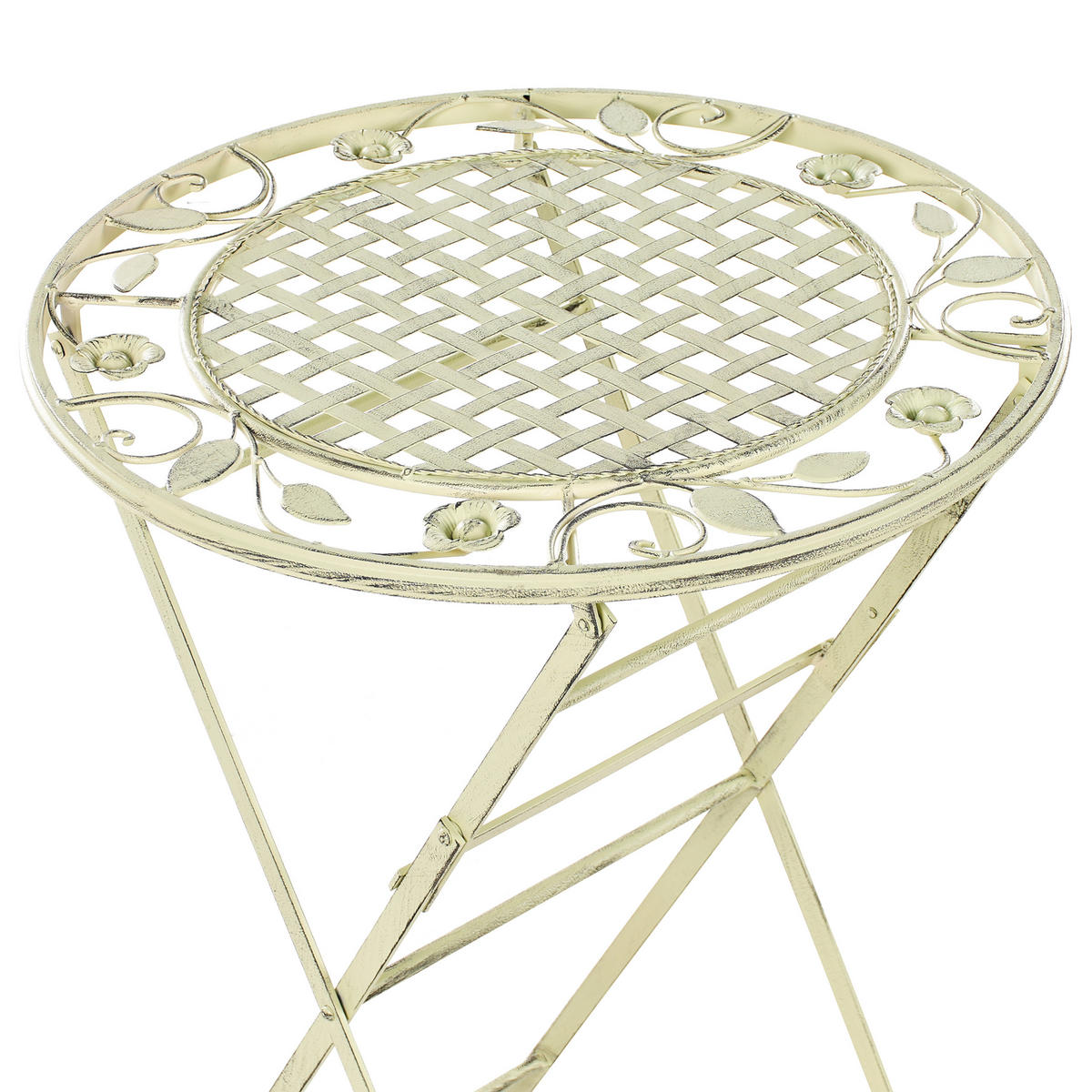 GARTEN-BARTISCH Grün Bivio - Grün, Metall (60/60/89cm) - Beliani