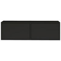 TV-LOWBOARD Framme hängend, 2 Klappen, Schwarz, 100/30/30 cm - Schwarz, Holzwerkstoff (100.6/30/30cm) - Selsey