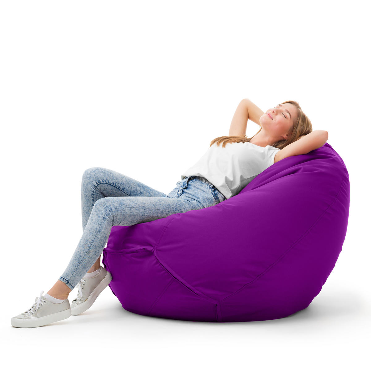 SITZSACK Classico L violett - Violett, Kunststoff (90/90/90cm) - Bruni
