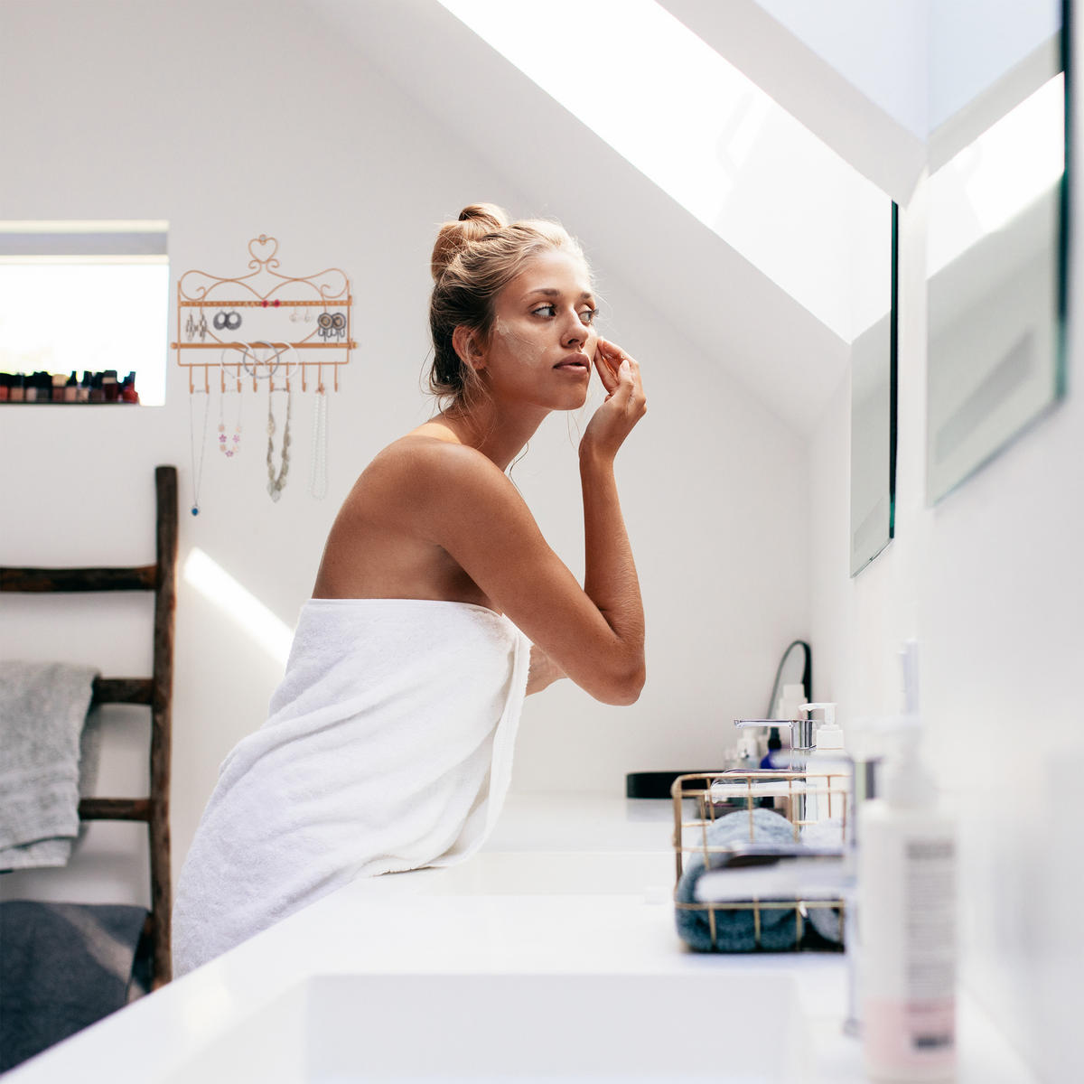 WANDSCHMUCKHALTER - Braun, Metall (36.5/30/3.5cm) - Relaxdays