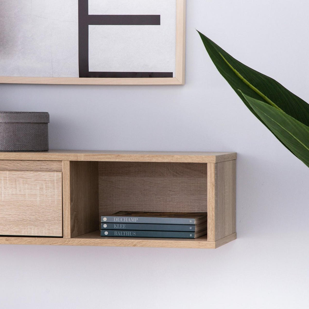 KONSOLE SCHWEBENDES ELEMENT IM FLUR Oslo Natürlich 80 cm x 20 cm - Naturfarben, Holzwerkstoff (80/20/25cm)