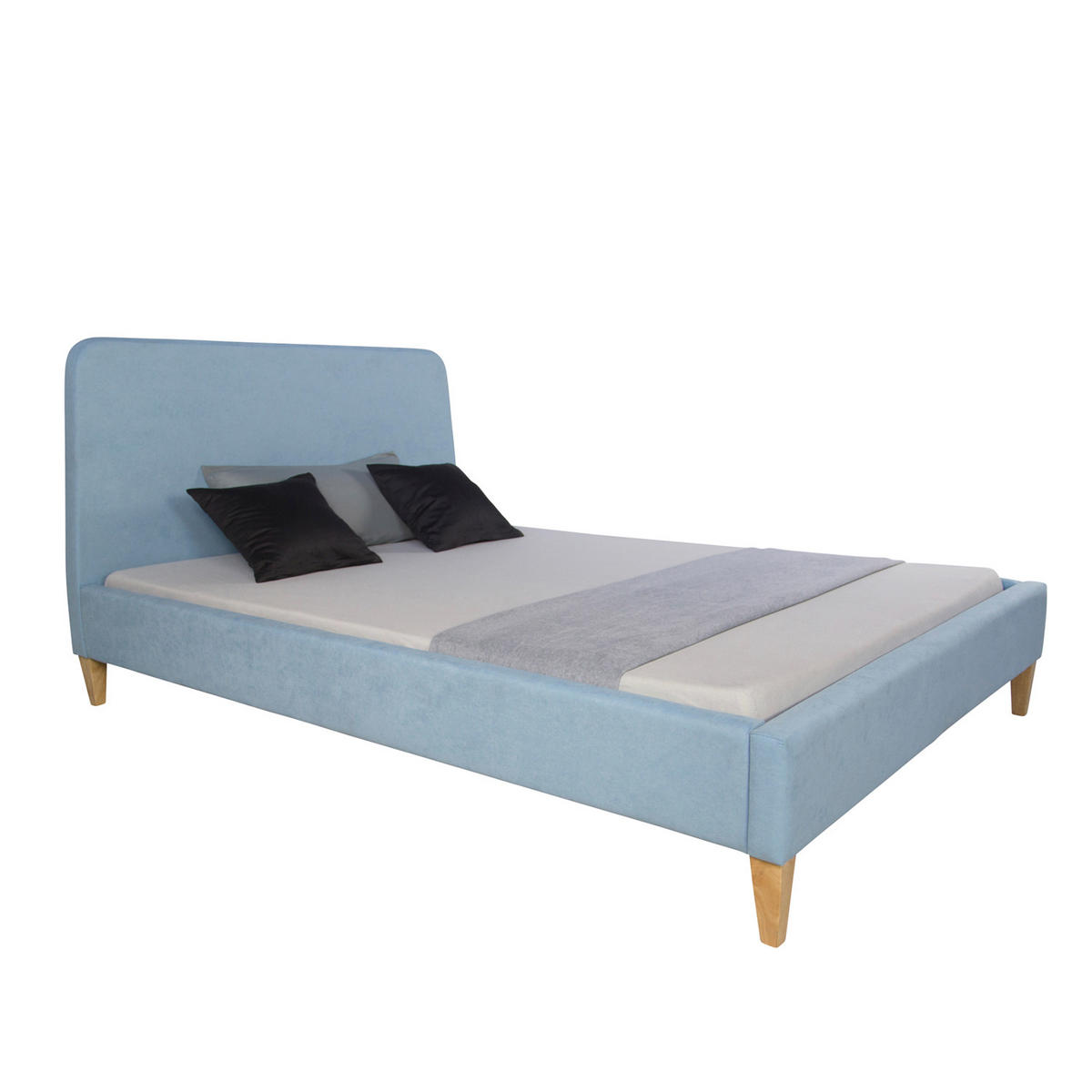 POLSTERBETT mit Lattenrost 140/200 cm in Blau - Blau, Textil (140/200cm) - Homestyle4u