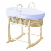 BABYTRAGEKORB mit Holzgestell blau - Blau, Naturmaterialien (29/78cm) - Premiers Moments
