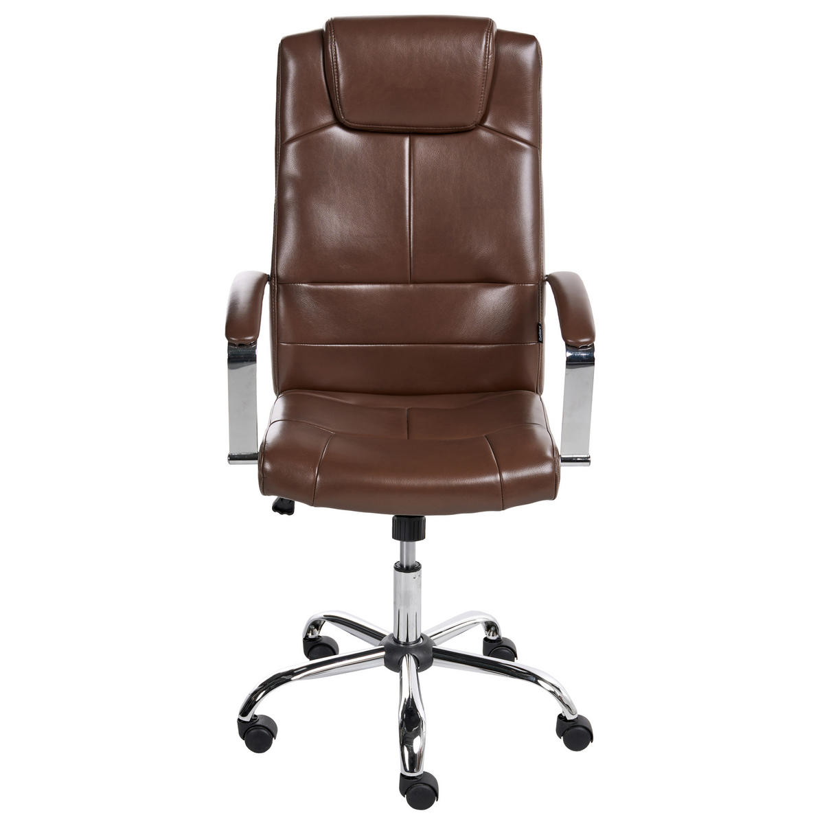 CHEFSESSEL Braun Winner - Silberfarben/Schwarz, Kunststoff (60/112/60cm) - Beliani