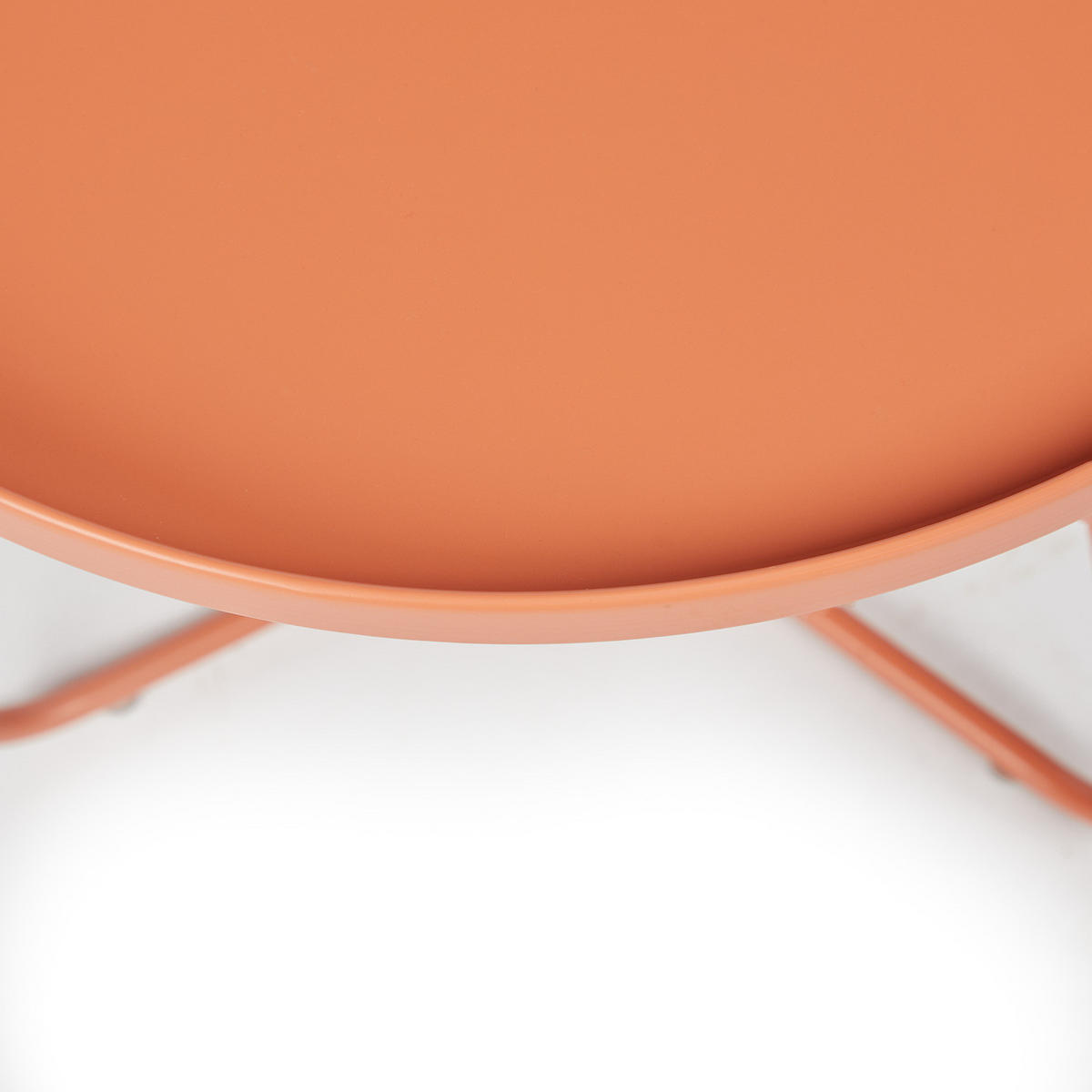 BEISTELLTISCH Porter mit Griff - Rot/Orange, Metall (45/45/53cm) - Butlers