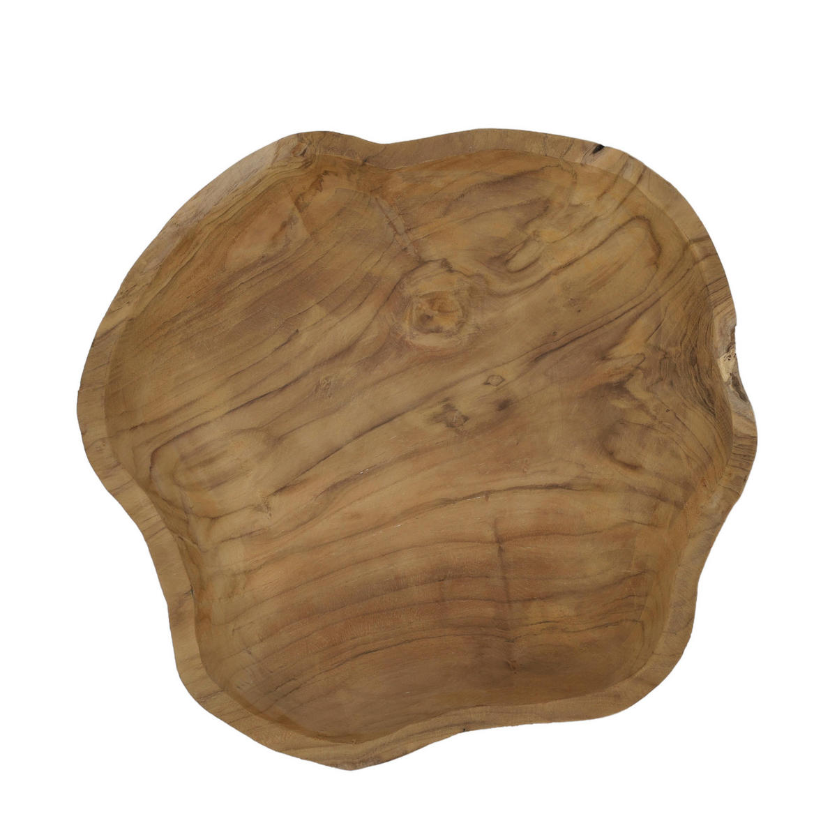 DEKO-TABLETT aus Teakholz Braun 35/35/4 cm - Braun, Holz (35/4/35cm) - Home Styling Collection