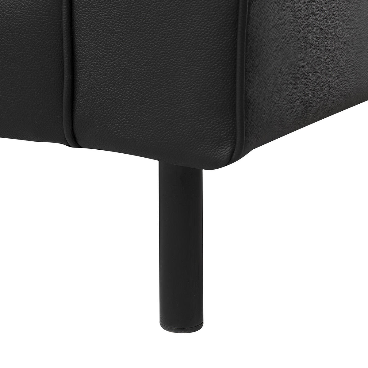 SESSEL Leder schwarz Savalen - Schwarz, Leder (117/87/91cm) - Beliani