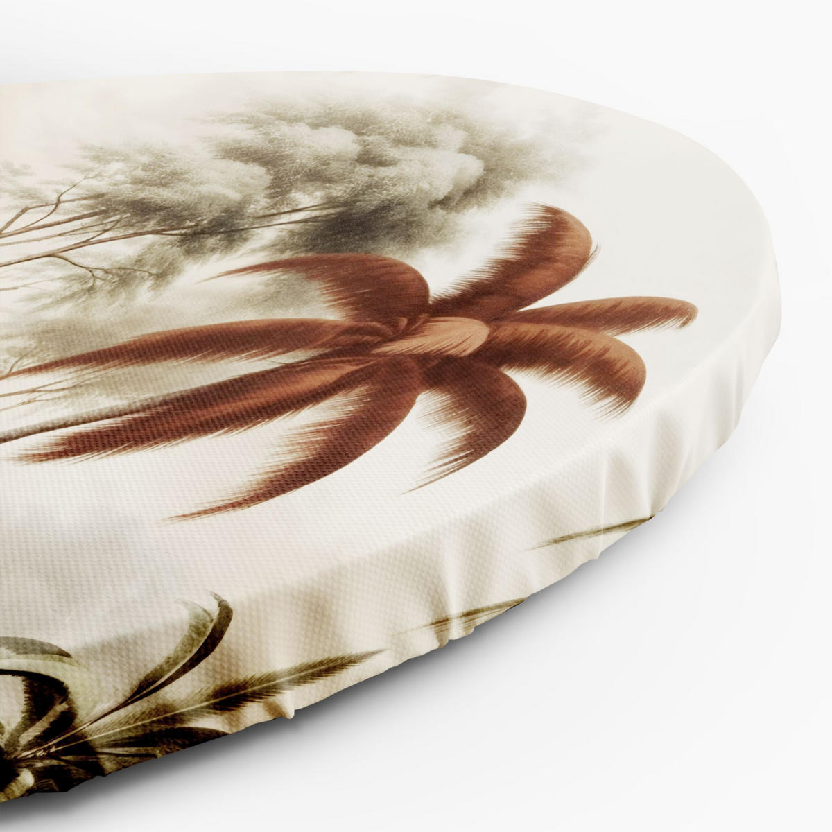 RUNDES BILD Beige 60/60 cm - Beige, Textil (60/60cm) - KUNSTLOFT