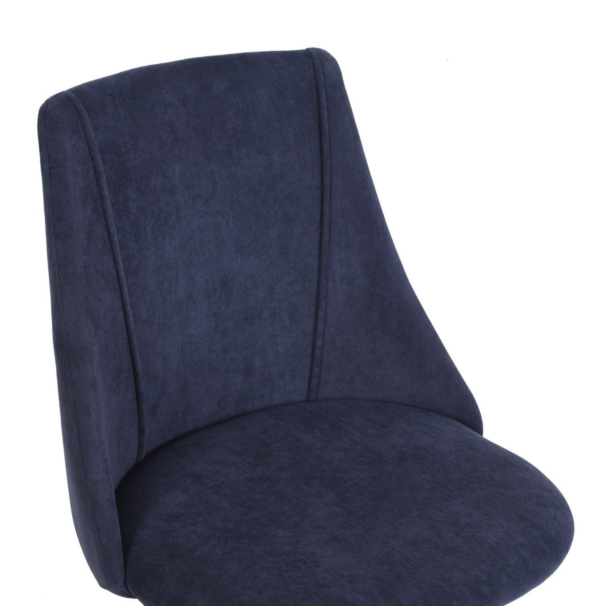 DREHSTUHL Blau Frotteestoff - Blau, Kunststoff/Textil (50/90/53cm) - Urban Meuble