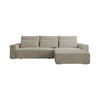 ECKSOFA Alice mit Bettkasten und Schlaffunktion, Cordstoff in L-Form - Beige, Textil (289/184cm)