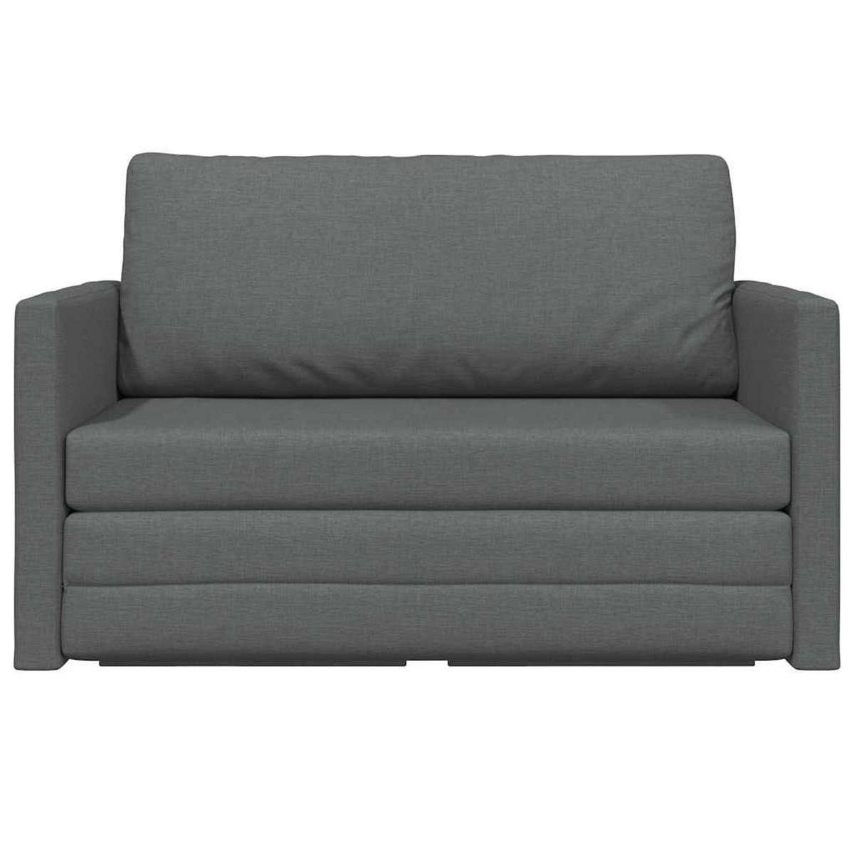 SCHLAFSOFA 110Cm Dunkelgrau Stoff - Grau, Textil (71/78/124cm) - vidaXL