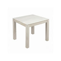 ESSTISCH CHARENTE, Mango Massivholz, Weiß-Mango, 80 x 80 x 75 cm - Weiß, Holz (80/80/75cm) - KADIMA DESIGN