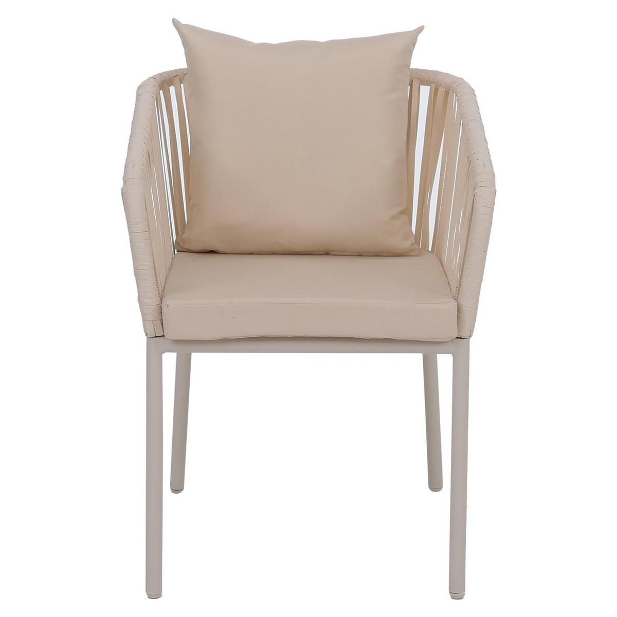 GARTENSTUHL 2er-Set 75x55x55cm Creme - Creme, Metall (55/75/55cm) - PROREGAL
