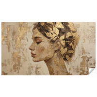 TAPETE - Frau - Gold - Abstrakt - Textur - 500x280 cm - Goldfarben, Papier (500/280cm) - OnlyWow