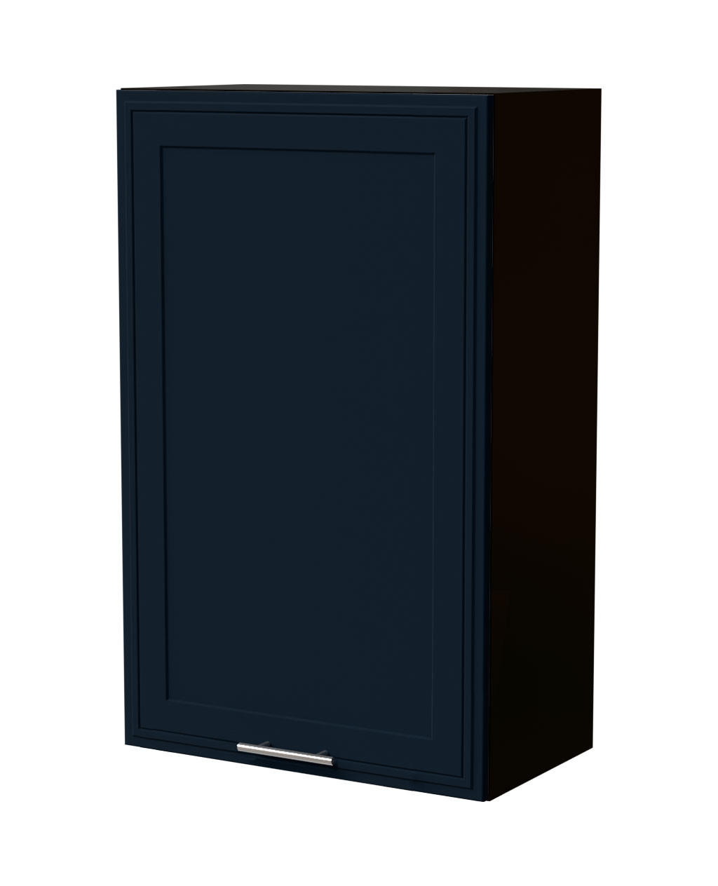 Feldmann-Wohnen Hängeschrank Dunkelblau, Schwarz 60x96x32.5 cm