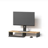 MONITORSTÄNDER Lorena Anthrazit/Goldkraft Eiche 80 x 12 cm - Anthrazit, Holzwerkstoff (23.5/80/12cm) - Livinity®