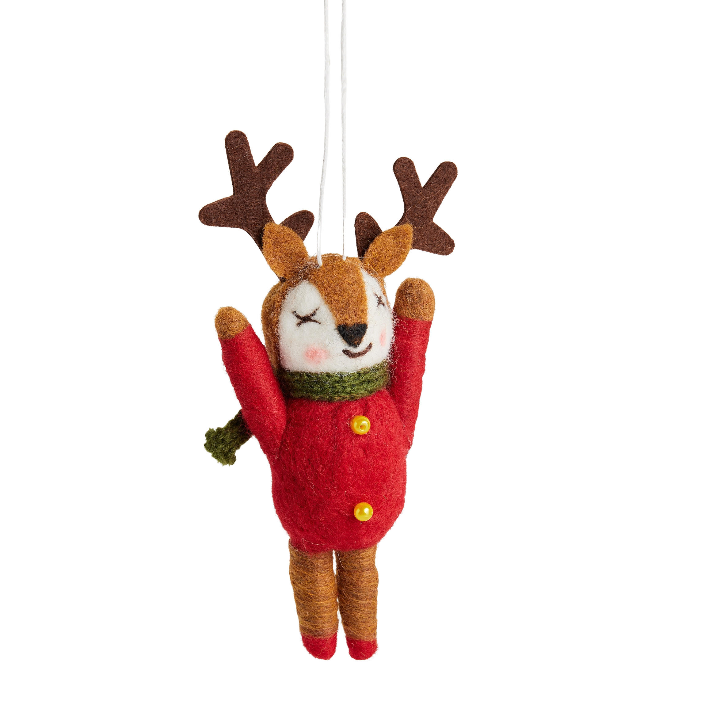 WEIHNACHTSDEKO Hängend RENIFERI, 9 x 16 cm, Braun - Braun, Textil (9/6/16cm) - home&you