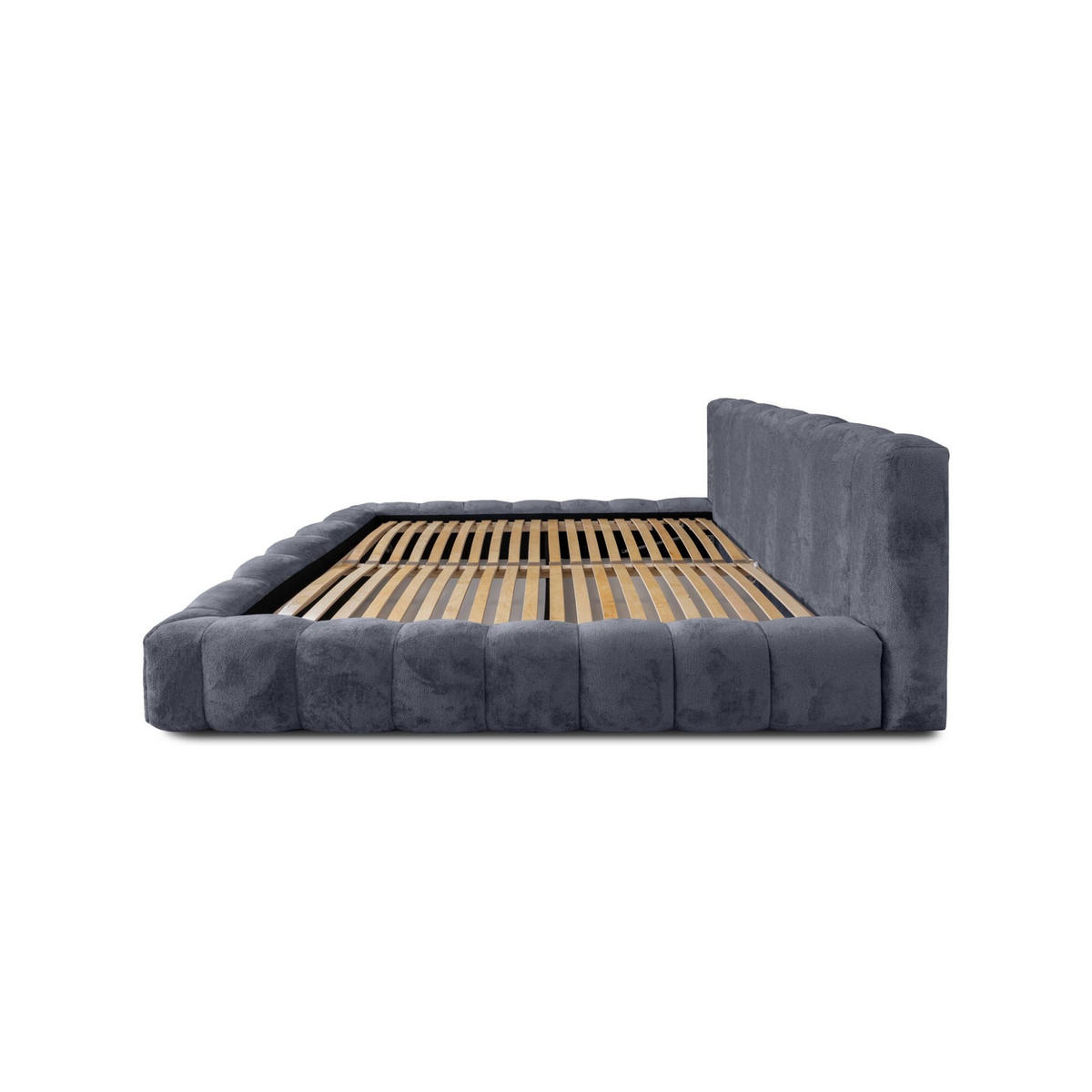 POLSTERBETT Hailey In Tender Way - Dunkelblau, Holzwerkstoff/Textil (140/200cm) - Fun Möbel