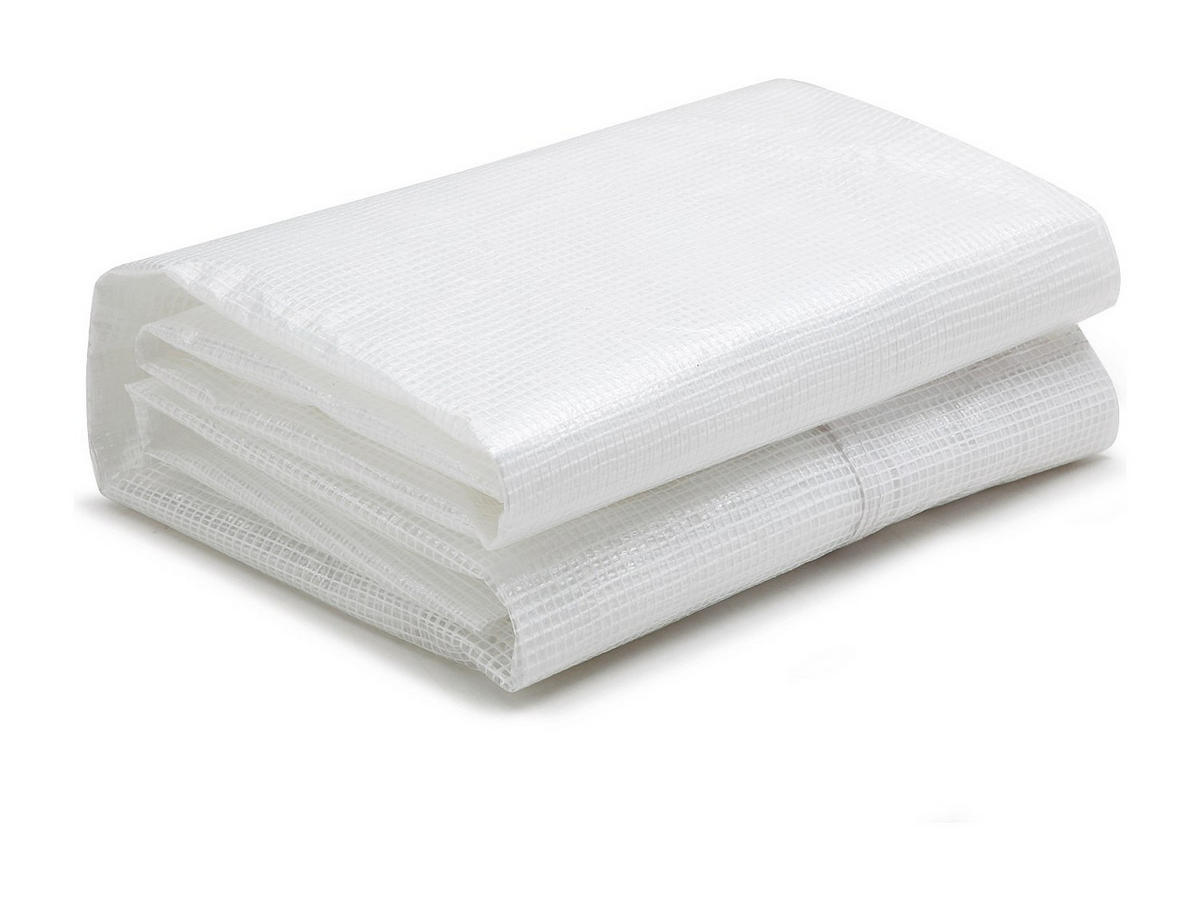 FOLIENGEWÄCHSHAUS - 200cm x 450cm - Polyethylen - weiß - ALOCASIA - Weiß, Kunststoff (200/200/450cm) - Vente-Unique