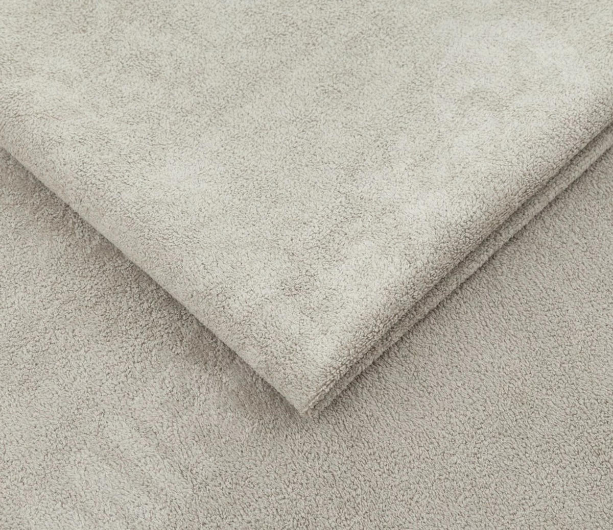 WOHNLANDSCHAFT Gianluca - Hellgrau, Holzwerkstoff/Textil (205/90/345cm) - Fun Möbel