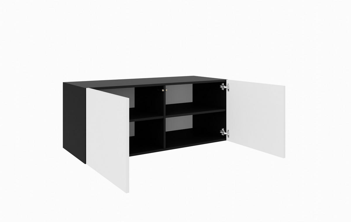 TV-SCHRANK LIO - Schwarz/Weiß, Holzwerkstoff (100/41/40cm) - Meblini