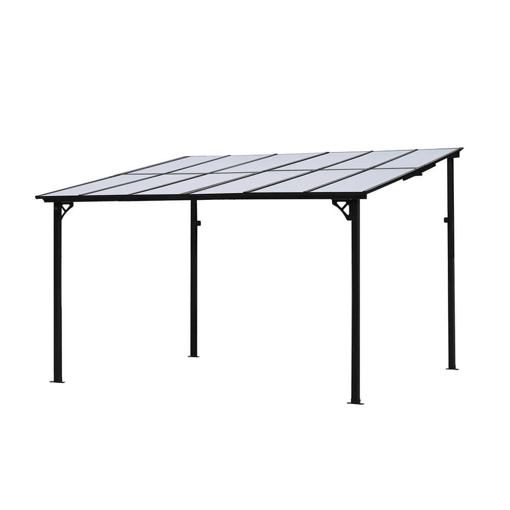 TERRASSENÜBERDACHUNG ECO - Anthrazit, 300 x 360 cm - Anthrazit, Glas/Metall (360/300cm) - Home Deluxe