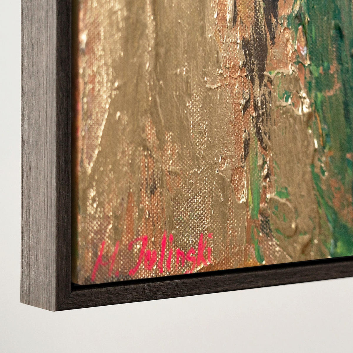 GEMÄLDE Blüte der Seelen Schattenfugenrahmen Grau 120x80 cm - Grau, Holz (120/80cm) - YS-art gallery
