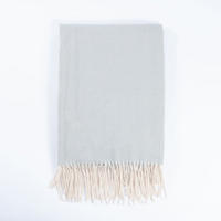 WOLLDECKE MILA - Farbe: Grau, Größe: 140 x 200 cm - Grau, Kunststoff (140/200cm) - Home Deluxe