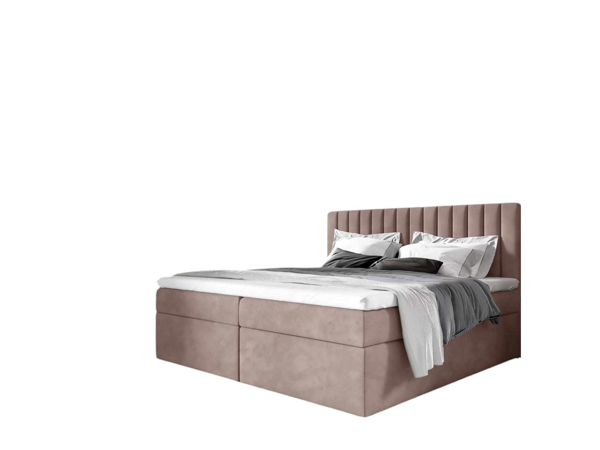 BOXBETT Linnea - Rosa, Holzwerkstoff/Textil (200/220cm) - Fun Möbel