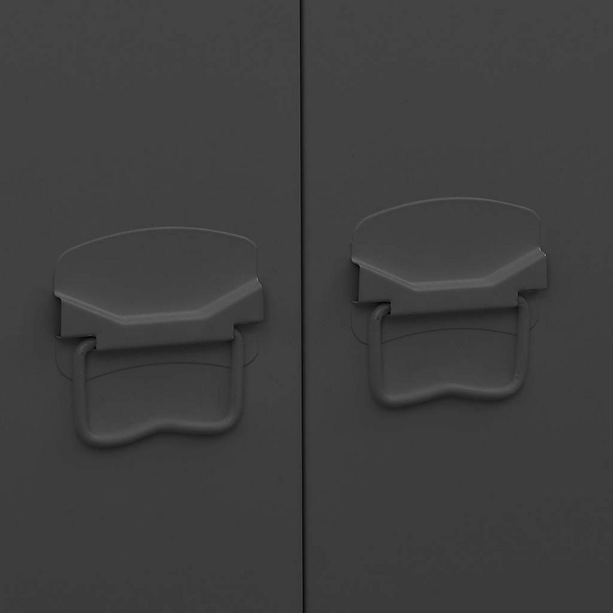 INDUSTRIAL Kleiderschrank Schwarz 90/50/180 Cm Metall - Schwarz, Metall (50/180/90cm) - vidaXL
