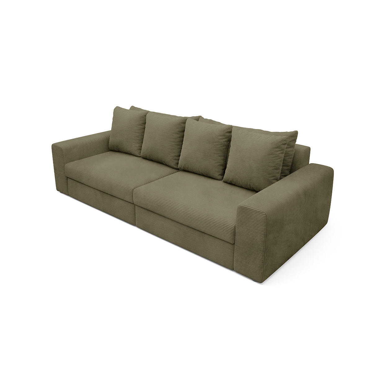 SOFA Paola 3 Sitzplätze Grün - Grün, Holz (272/86/120cm) - Petits-meubles