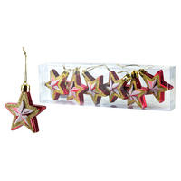 CHRISTBAUMKUGEL-SET Santa Lila Gold 7/3/8 cm Kunstoff - Goldfarben, Kunststoff (3/8/7cm) - Mondex