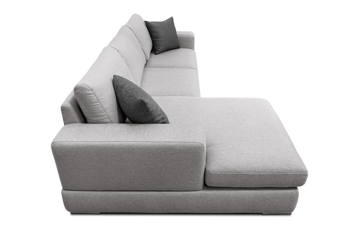 ECKSOFA OTTO 4-Sitzer, hellgrau - Hellgrau, Holzwerkstoff/Textil (159/279cm) - Courtois Laville