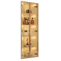 ROHOVÁ vitrína z MDF 62x35x160 cm bílá s LED osvětlením, tichým dovíráním a bezpečnostním sklem - bílá, kompozitní dřevo (62/160/35cm) - Modfu