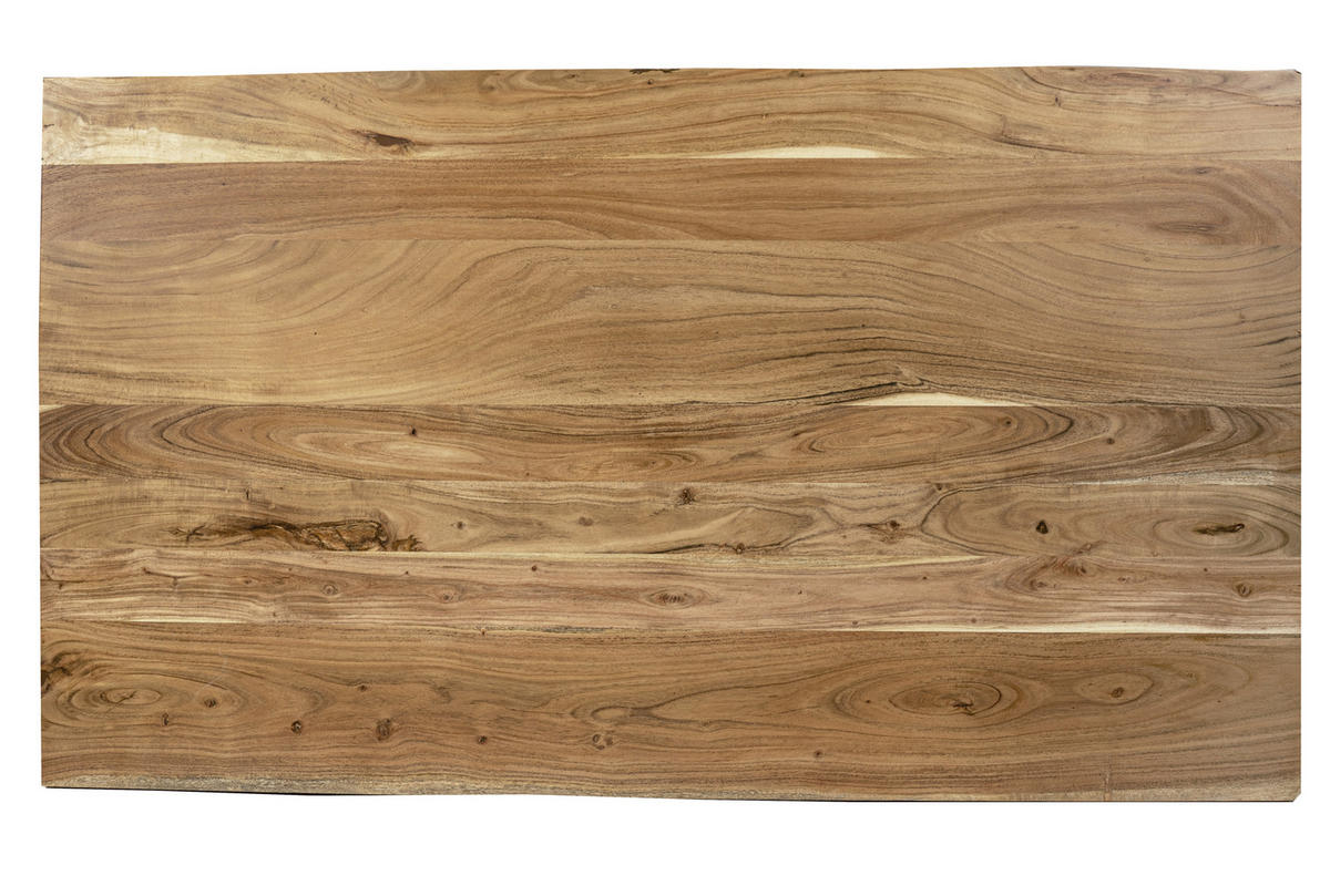 ESSTISCH RIO - Beige/Schwarz, Holz/Metall (90/180/77cm) - SAM