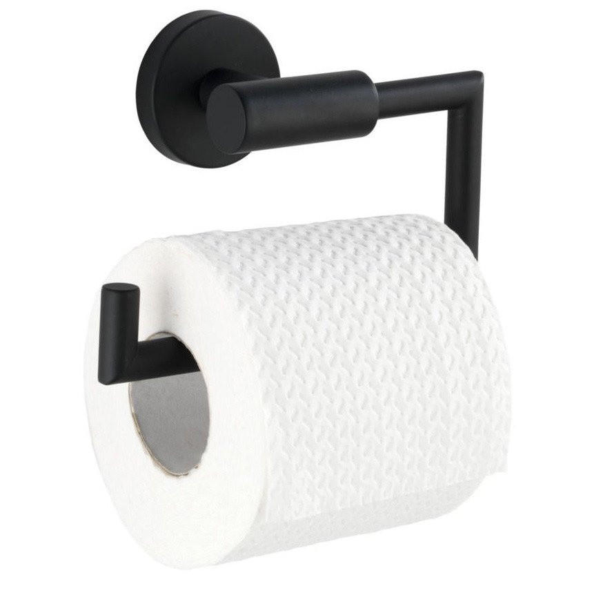 TOILETTENPAPIERHALTER Bosio 6,5/15/10,5 cm - Schwarz, Metall (15/10.5/6.5cm) - Wenko