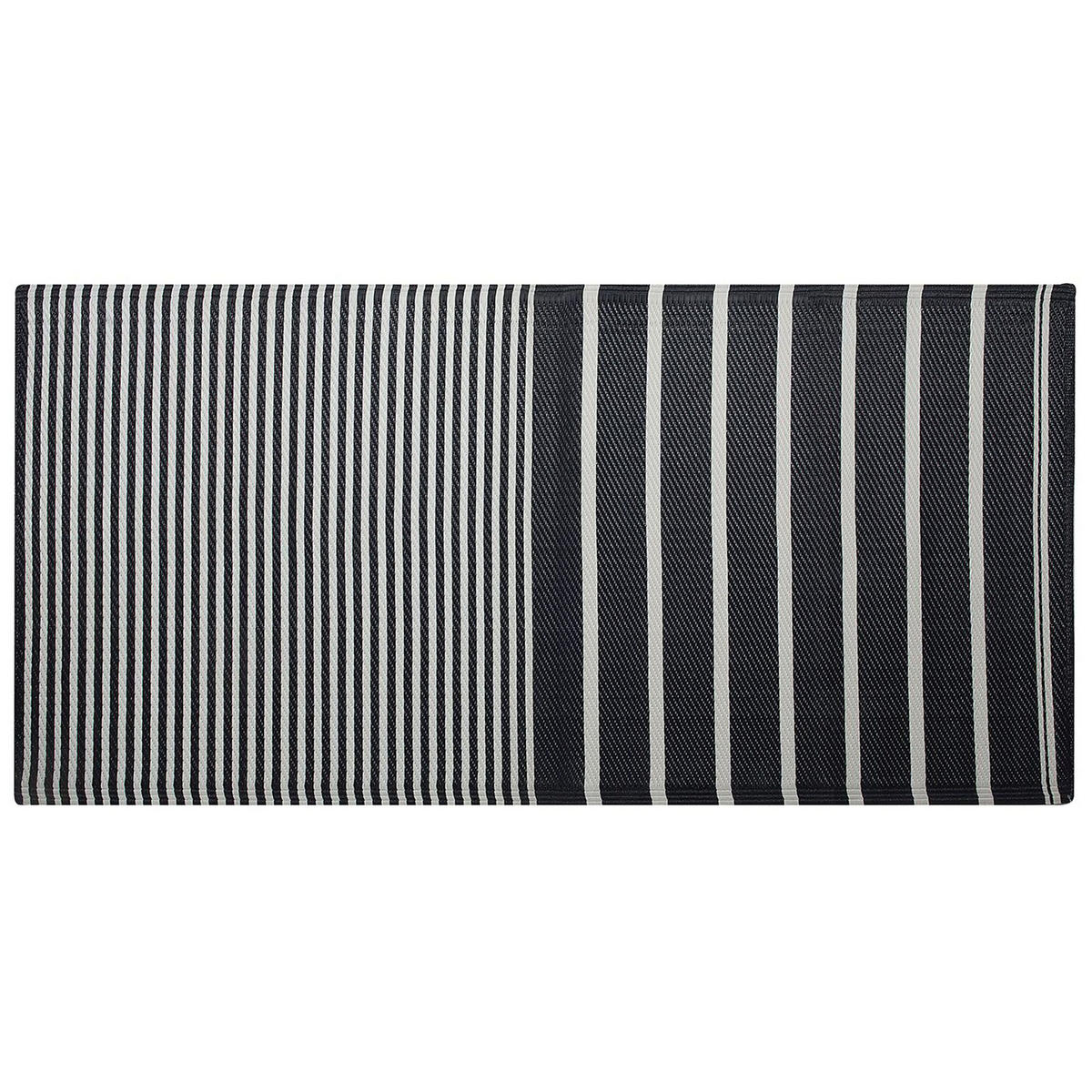 OUTDOOR-TEPPICH Haldia 180/90 cm - Schwarz, Kunststoff (90/180cm) - Beliani