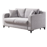 SOFA Transforma 3-Sitzer Webstoff Grau - Grau, Holz/Textil (210/80/100cm) - Villa Möbel