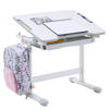 KINDERSCHREIBTISCH VITA - Weiß/Grau, Holzwerkstoff/Metall (67/54/48cm) - CARO-Möbel