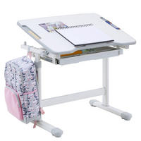 KINDERSCHREIBTISCH VITA - Weiß/Grau, Holzwerkstoff/Metall (67/54/48cm) - CARO-Möbel