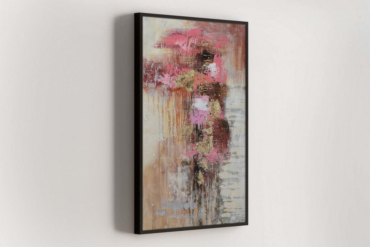 ACRYLBILD HANDGEMALT 80/120 cm - Pink, Holz/Textil (80/120cm) - KUNSTLOFT