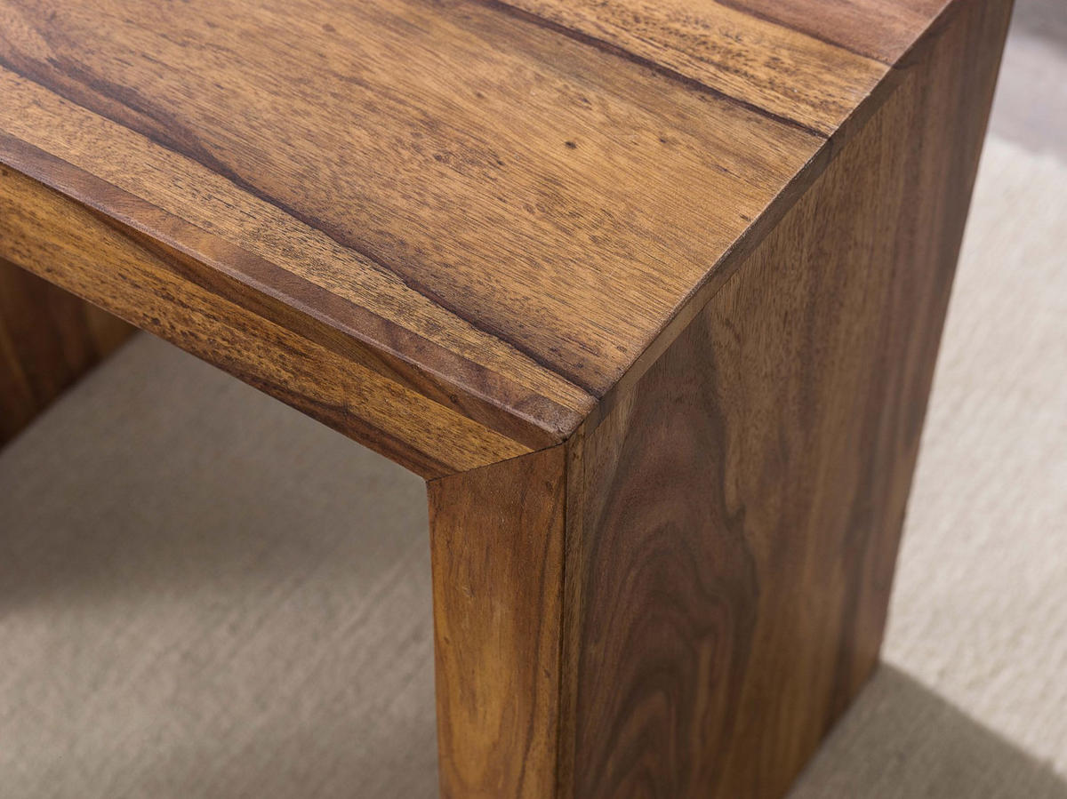 BEISTELLTISCH 3er Set Massivholz Platzsparend Handgefertigt, Braun 50x30x50 cm - Braun, Holz (30/50/50cm) - KADIMA DESIGN