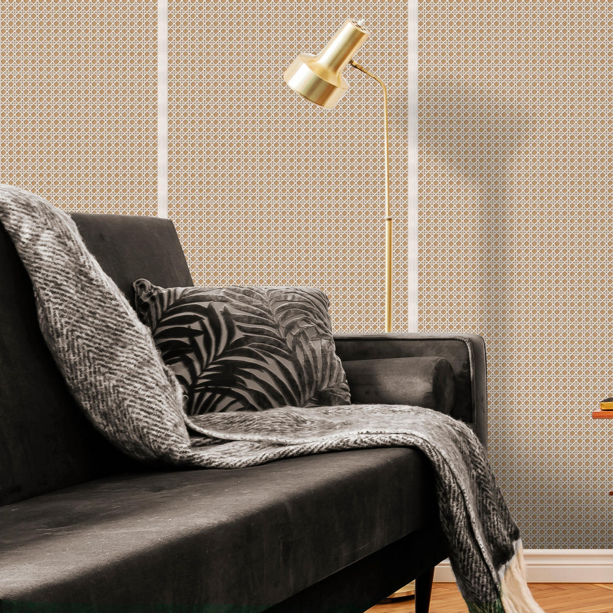 TAPETE Karomuster 53 cm x 10 m - Braun, Papier (53/1000cm) - Sanders & Sanders