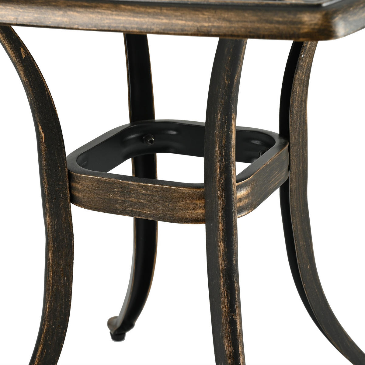 GARTENTISCH - Schwarz, Kunststoff/Metall (53/53/53cm) - Relaxdays