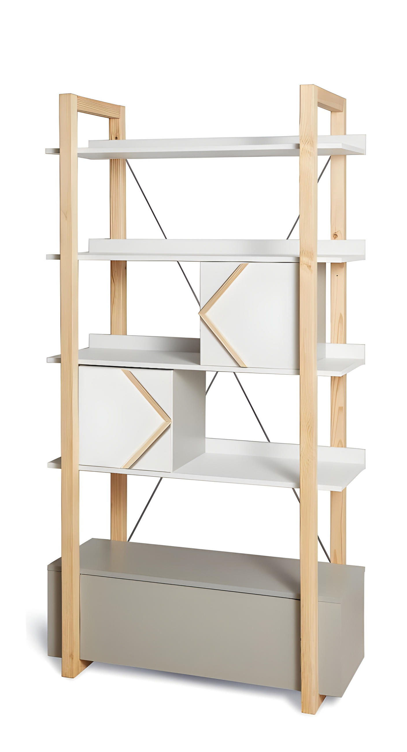 KINDERREGAL Pinette Weiß - Weiß, Holzwerkstoff (100/190/44cm) - RAUMHIRSCH FURNITURE