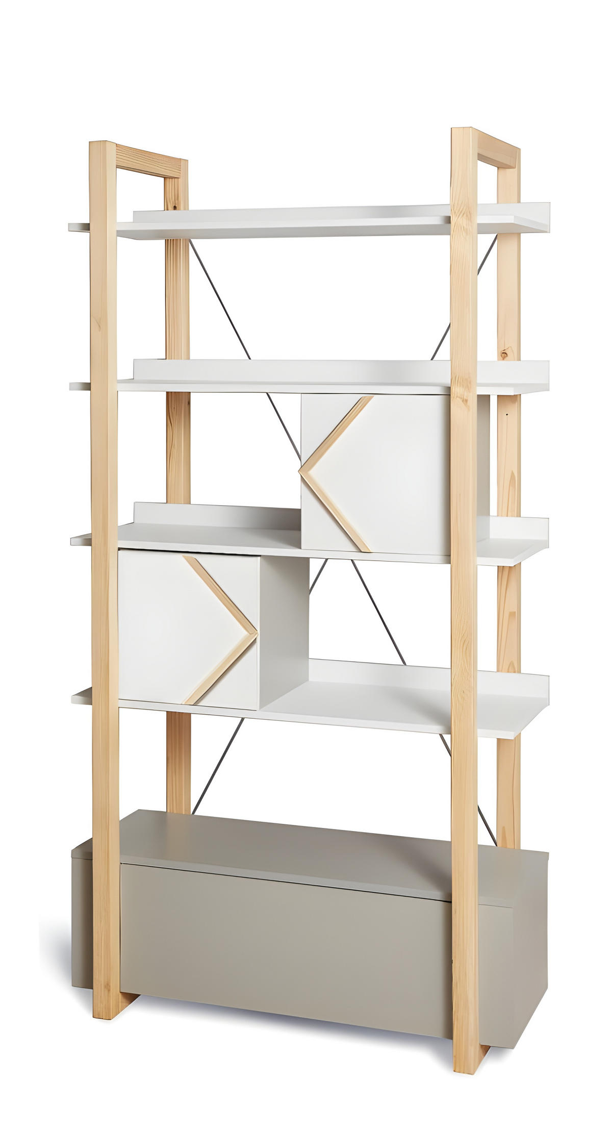 KINDERREGAL Pinette Weiß - Weiß, Holzwerkstoff (100/190/44cm) - RAUMHIRSCH FURNITURE