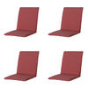 GARTENSTUHLKISSEN Manchester 97/49 cm 4er-Set - Rot, Textil (49/6/97cm) - Madison